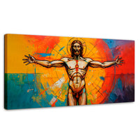Cuadros Decorativos Canvas Revolution | Jesus Meditando | Panoramico | Portada