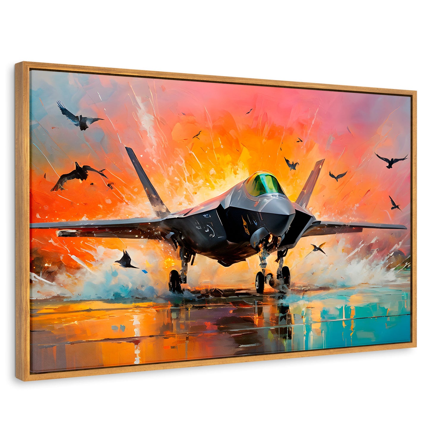 Cuadros Decorativos Canvas Revolution | Jet Pista Aerea | Rectangular | Portada