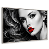 Cuadros Decorativos Canvas Revolution | Labios De Pasion | Rectangular | Portada | Marco Plateado