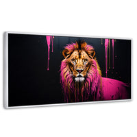 Cuadros Decorativos Canvas Revolution | Leon Rosa Vibrante | Panoramico | Portada