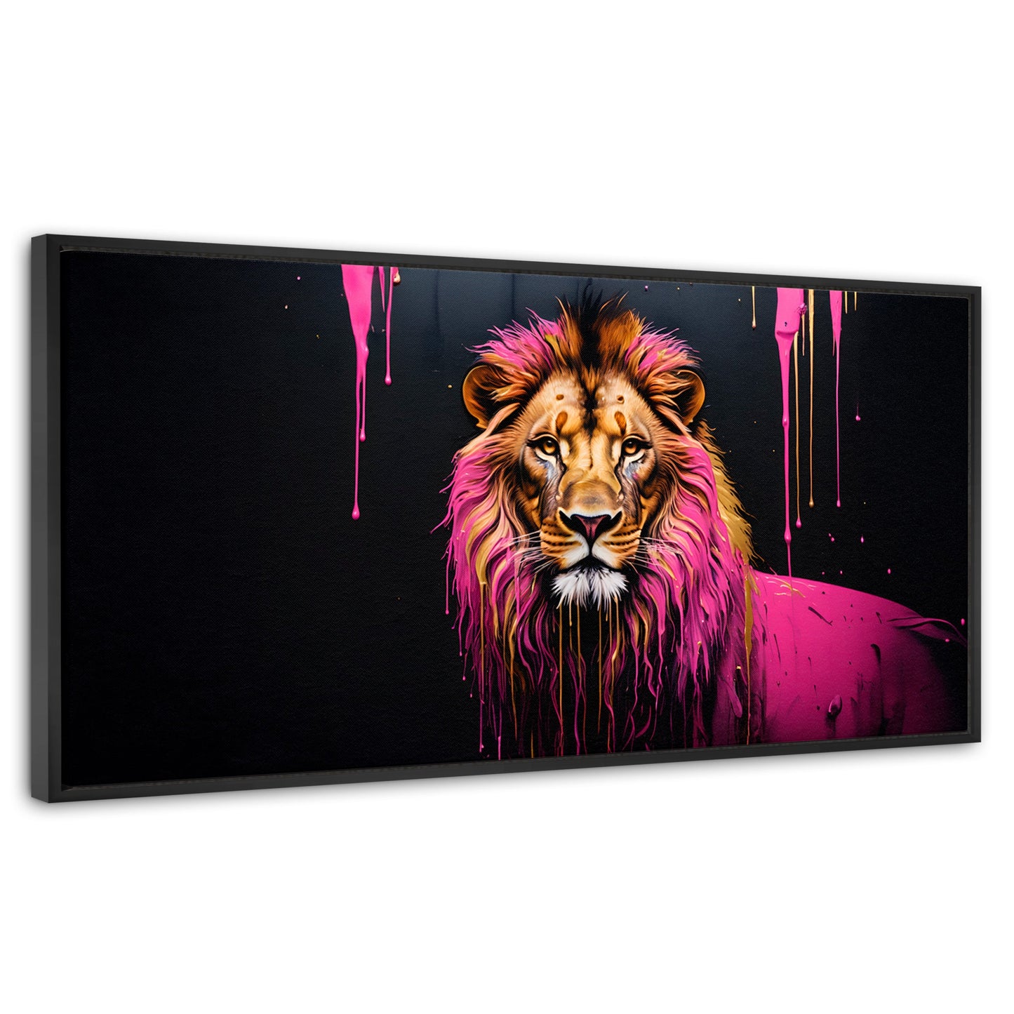 Cuadros Decorativos Canvas Revolution | Leon Rosa Vibrante | Panoramico | Portada