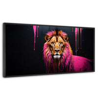 Cuadros Decorativos Canvas Revolution | Leon Rosa Vibrante | Panoramico | Portada