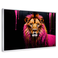 Cuadros Decorativos Canvas Revolution | Leon Rosa Vibrante | Rectangular | Portada