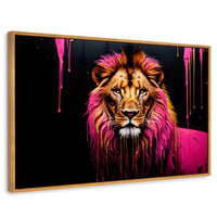 Cuadros Decorativos Canvas Revolution | Leon Rosa Vibrante | Rectangular | Portada