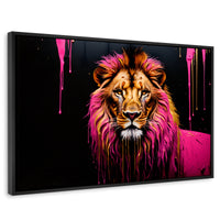 Cuadros Decorativos Canvas Revolution | Leon Rosa Vibrante | Rectangular | Portada