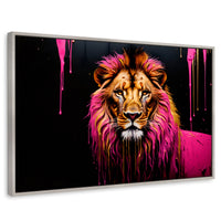 Cuadros Decorativos Canvas Revolution | Leon Rosa Vibrante | Rectangular | Portada