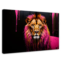 Cuadros Decorativos Canvas Revolution | Leon Rosa Vibrante | Rectangular | Portada