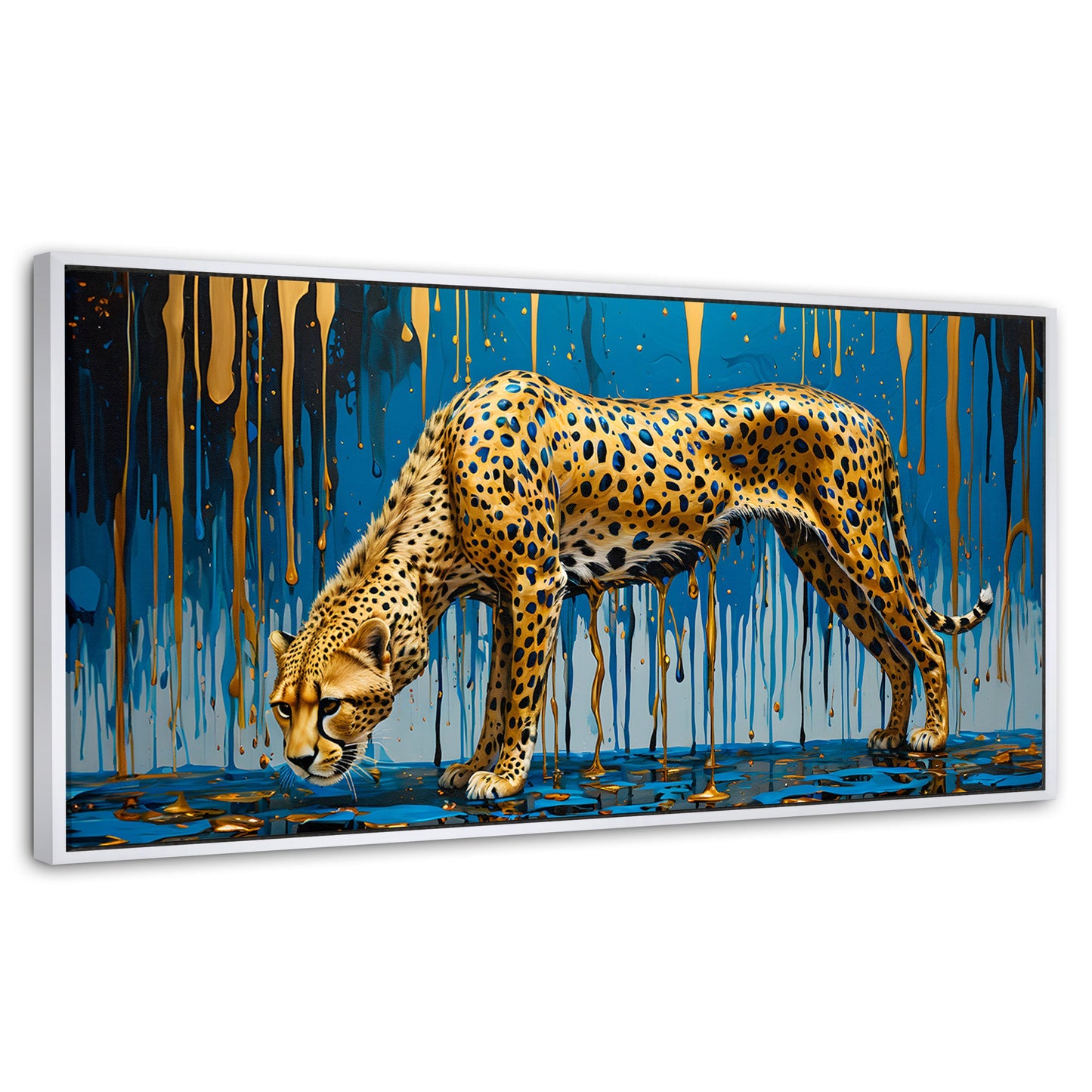 Cuadros Decorativos Canvas Revolution | Leopardo Liquido | Panoramico | Portada