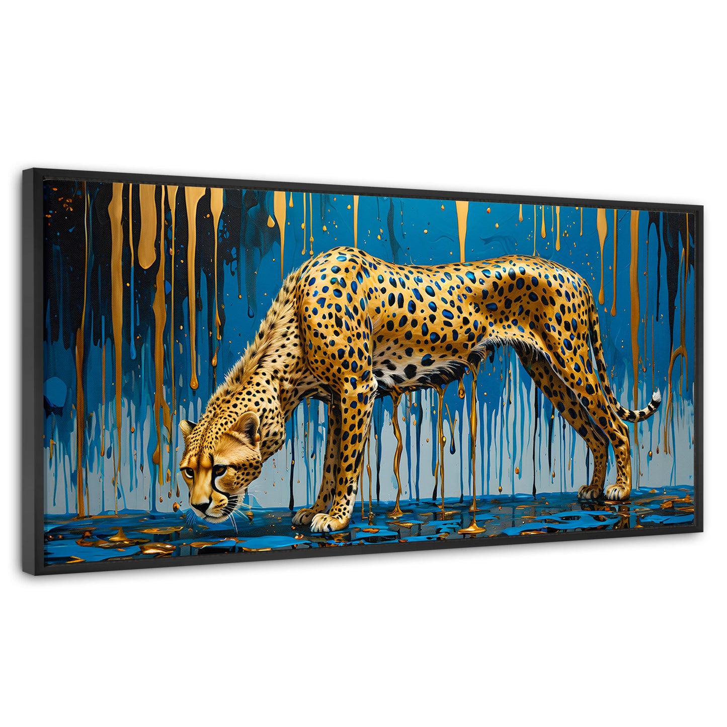 Cuadros Decorativos Canvas Revolution | Leopardo Liquido | Panoramico | Portada