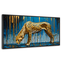 Cuadros Decorativos Canvas Revolution | Leopardo Liquido | Panoramico | Portada