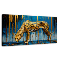 Cuadros Decorativos Canvas Revolution | Leopardo Liquido | Panoramico | Portada