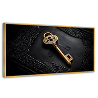 Cuadros Decorativos Canvas Revolution | Llave Dorada | Panoramico | Portada | Marco Madera
