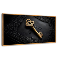 Cuadros Decorativos Canvas Revolution | Llave Dorada | Panoramico | Portada | Marco Negro