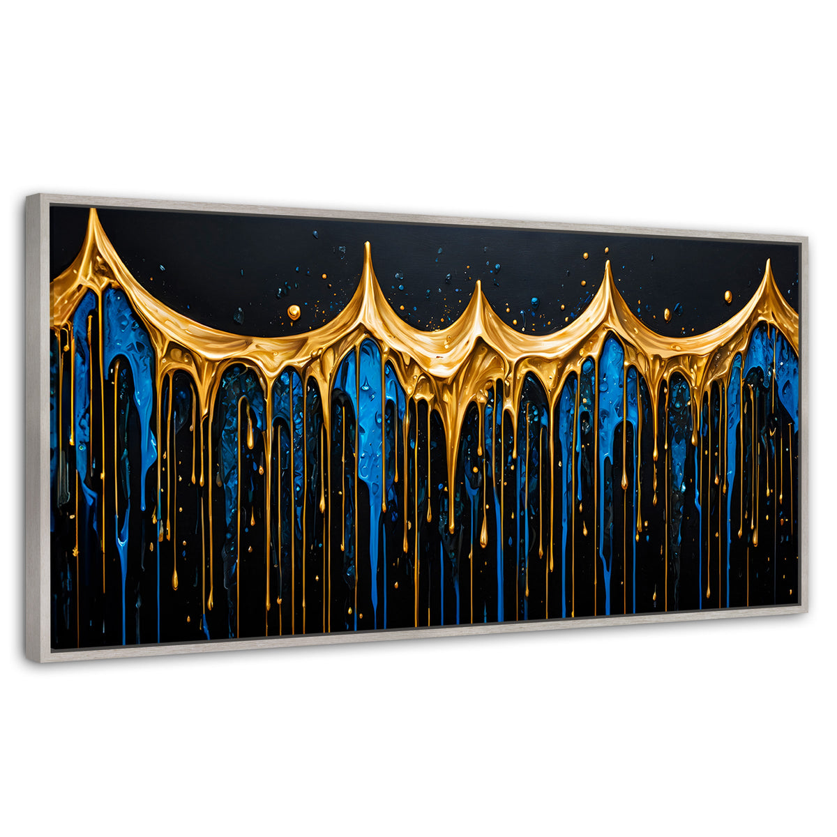 Cuadros Decorativos Canvas Revolution | Lluvia Brillante | Panoramico | Portada | Marco Blanco