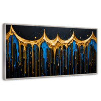 Cuadros Decorativos Canvas Revolution | Lluvia Brillante | Panoramico | Portada | Marco Blanco