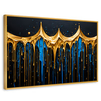 Cuadros Decorativos Canvas Revolution | Lluvia Brillante | Rectangular | Portada | Marco Dorado