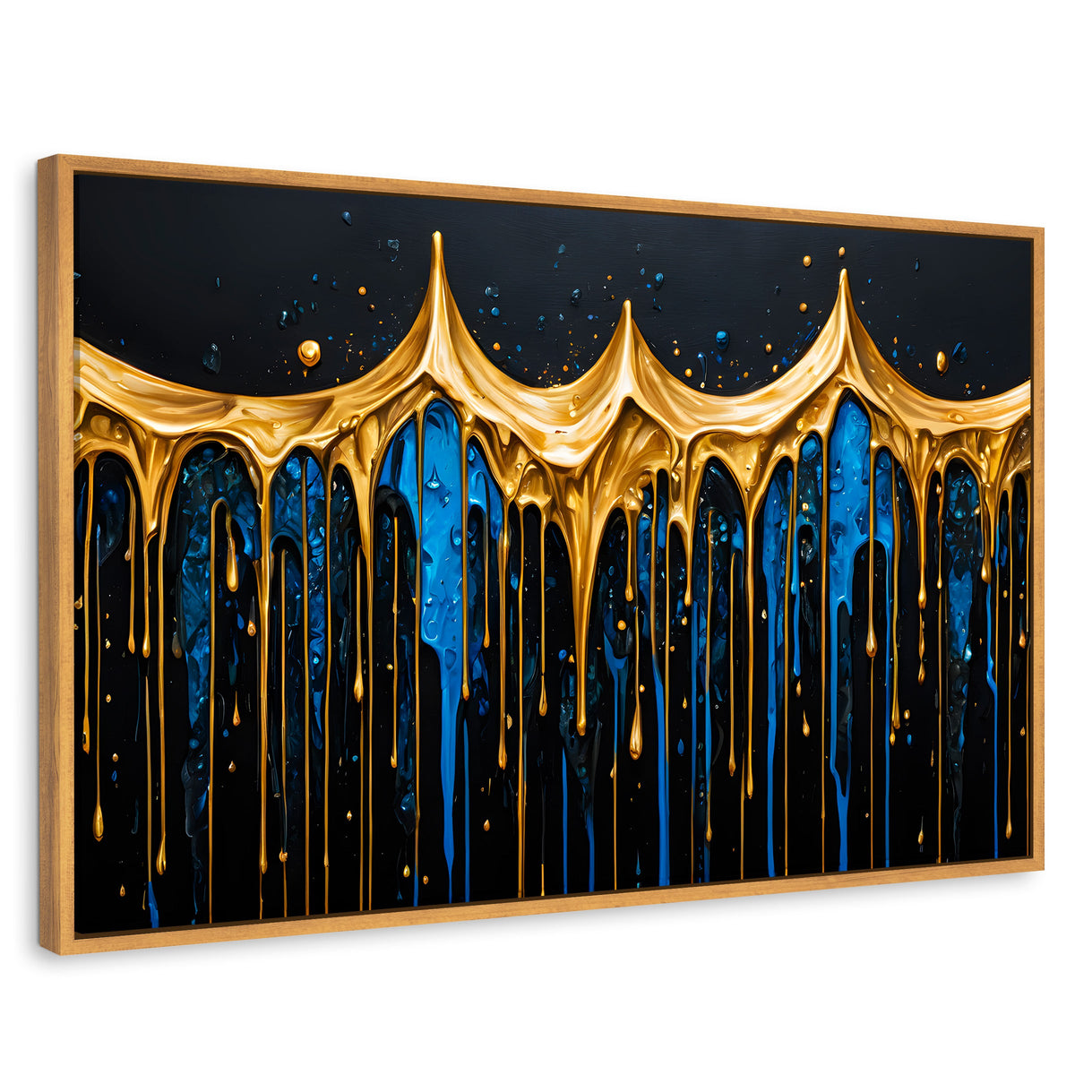 Cuadros Decorativos Canvas Revolution | Lluvia Brillante | Rectangular | Portada | Marco Madera