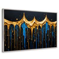Cuadros Decorativos Canvas Revolution | Lluvia Brillante | Rectangular | Portada | Marco Plateado