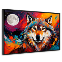 Cuadros Decorativos Canvas Revolution | Lobo Luna Llena | Rectangular | Portada