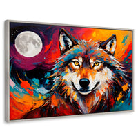 Cuadros Decorativos Canvas Revolution | Lobo Luna Llena | Rectangular | Portada