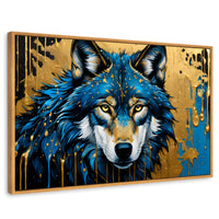 Cuadros Decorativos Canvas Revolution | Lobo Majestuoso | Rectangular | Portada | Marco Madera