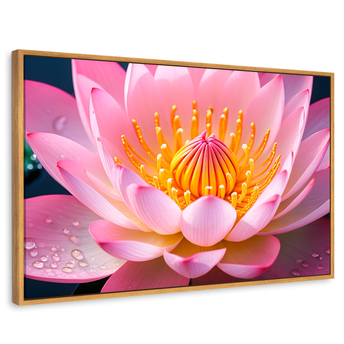 Cuadros Decorativos Canvas Revolution | Loto Dual Radiante | Rectangular | Portada | Marco Madera