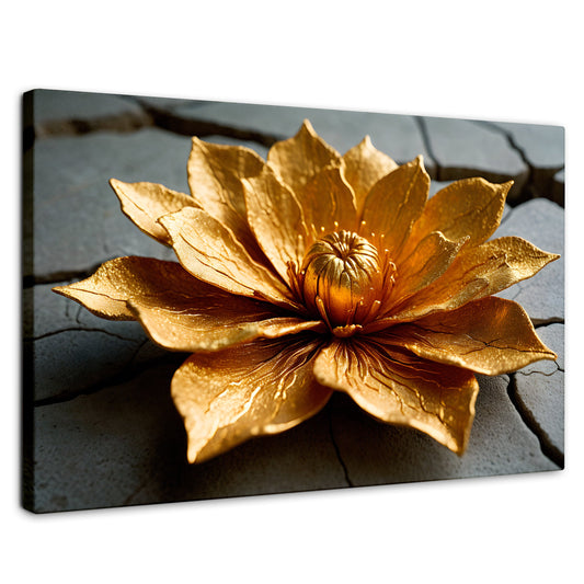 Cuadros Decorativos Canvas Revolution | Loto Oro Mistico | Rectangular | Portada | Marco SinMarco