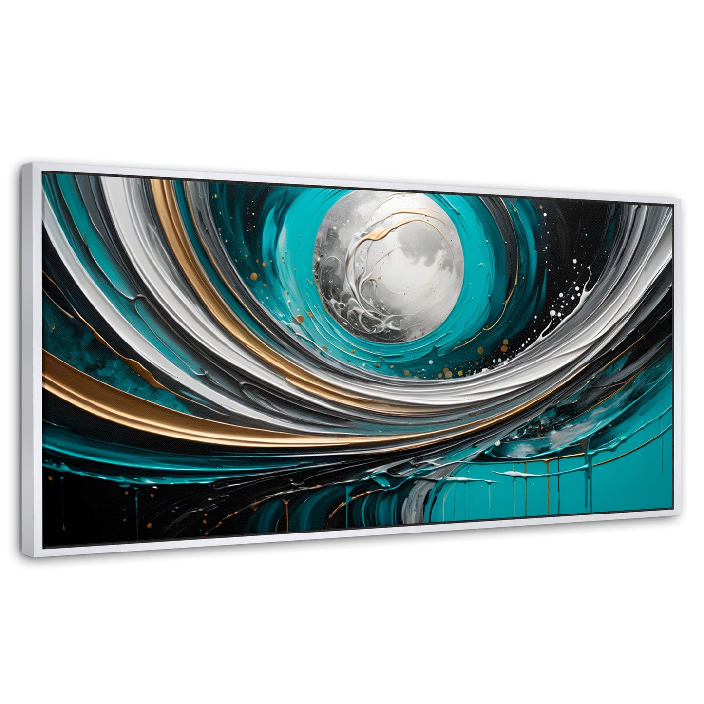 Cuadros Decorativos Canvas Revolution | Luna Abstracto Gold | Panoramico | Portada