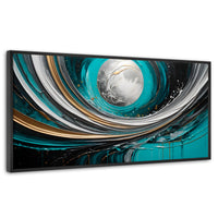 Cuadros Decorativos Canvas Revolution | Luna Abstracto Gold | Panoramico | Portada