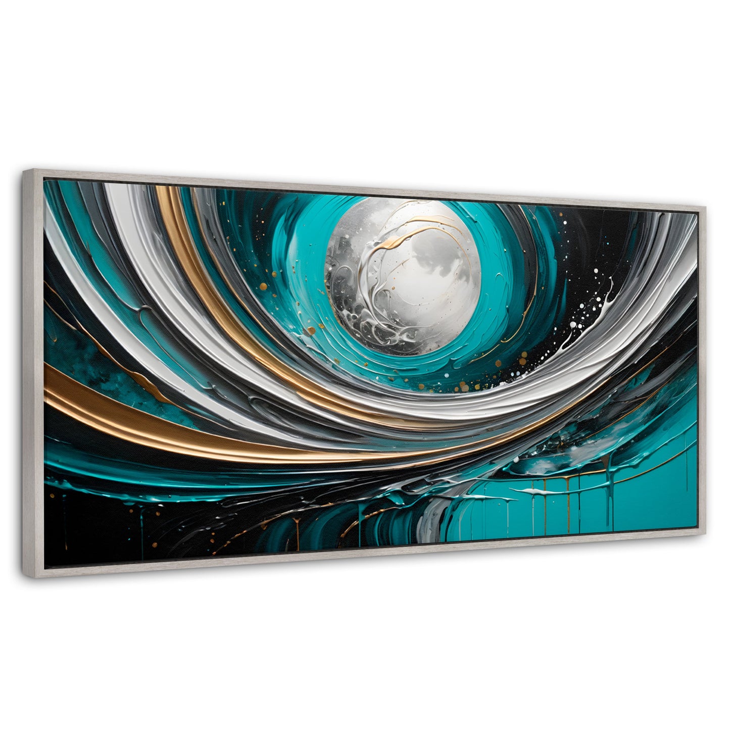 Cuadros Decorativos Canvas Revolution | Luna Abstracto Gold | Panoramico | Portada