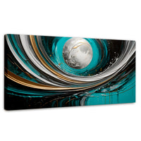 Cuadros Decorativos Canvas Revolution | Luna Abstracto Gold | Panoramico | Portada
