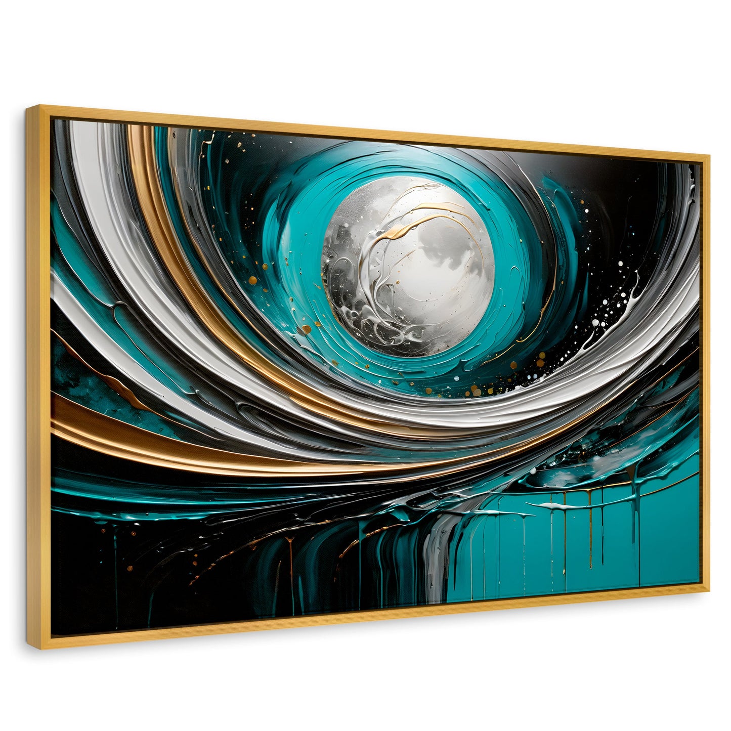 Cuadros Decorativos Canvas Revolution | Luna Abstracto Gold | Rectangular | Portada