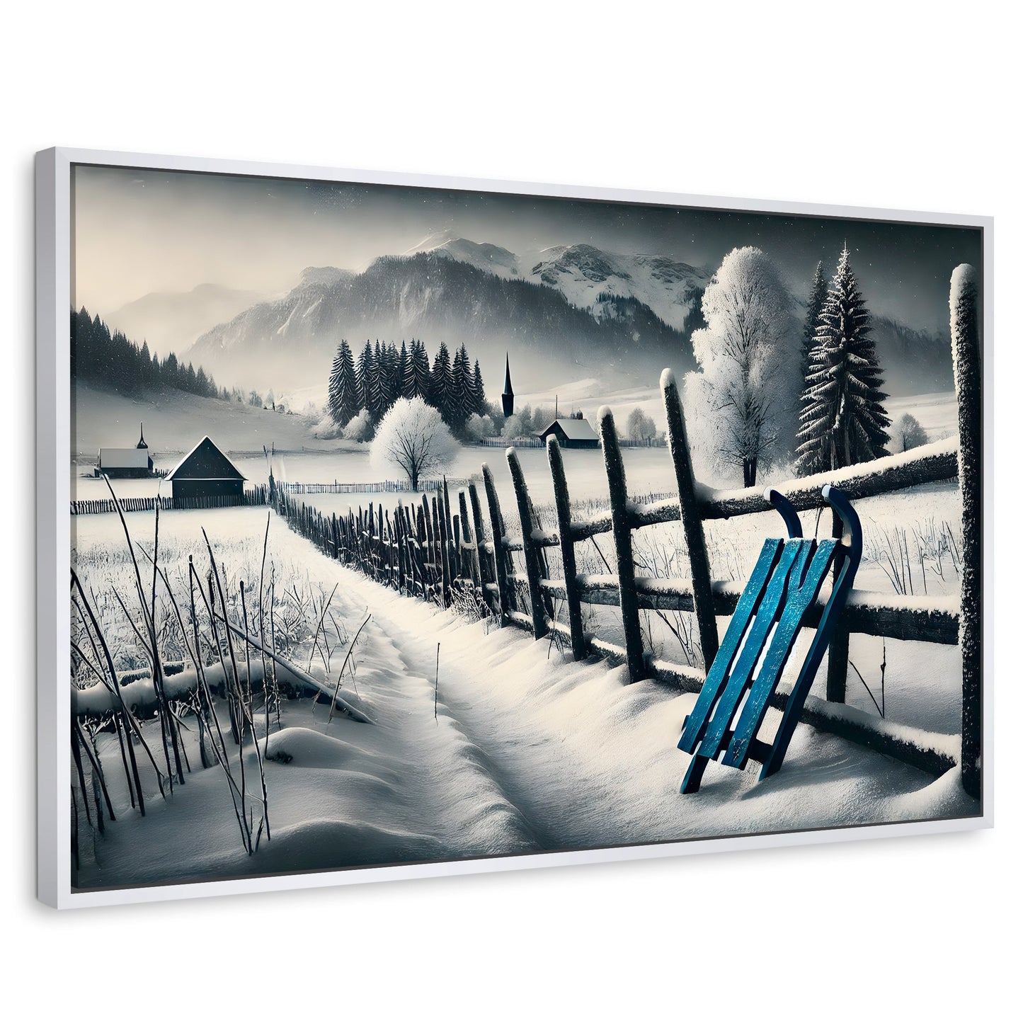 Cuadros Decorativos Canvas Revolution | Luz De Madera | Rectangular | Portada | Marco Blanco