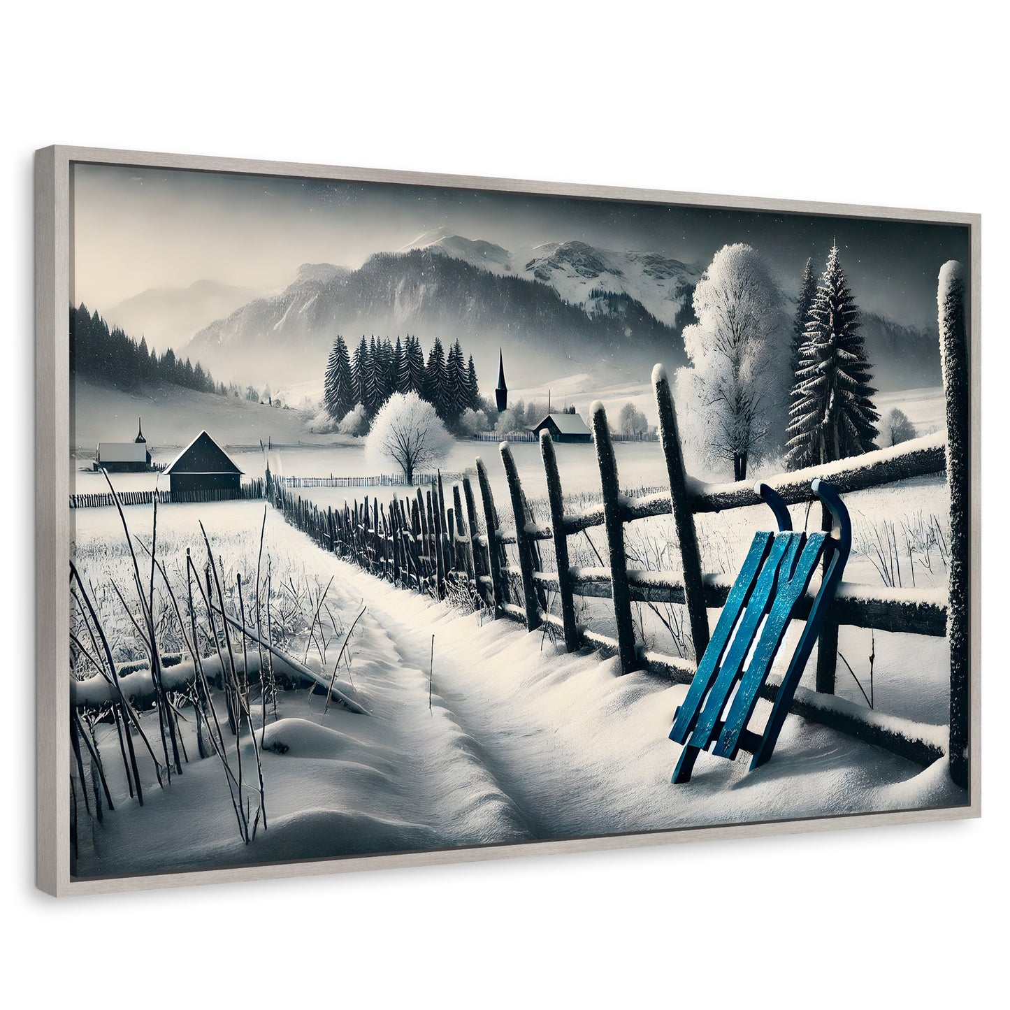 Cuadros Decorativos Canvas Revolution | Luz De Madera | Rectangular | Portada | Marco Plateado