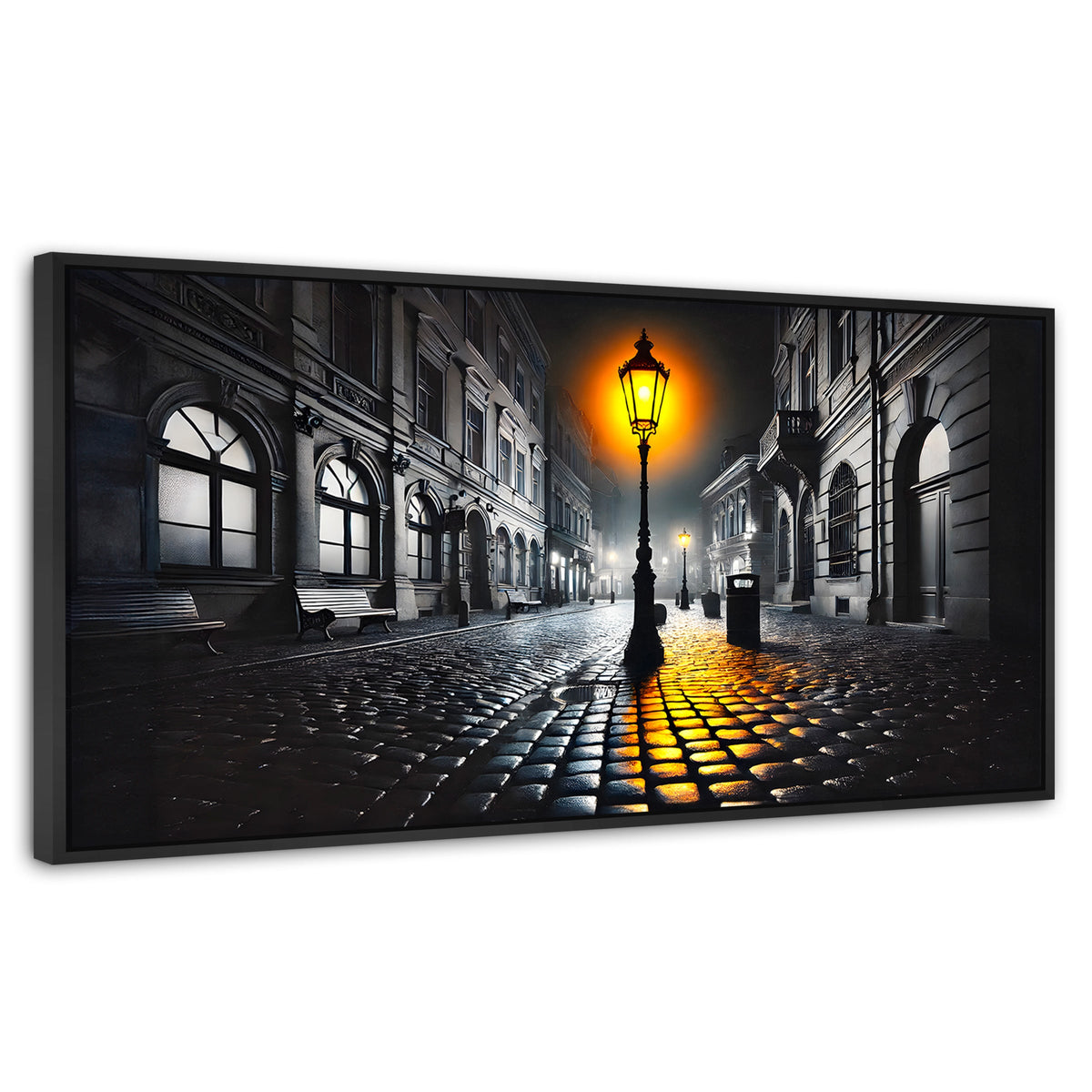 Cuadros Decorativos Canvas Revolution | Luz En El Pasado | Panoramico | Portada | Marco Plateado