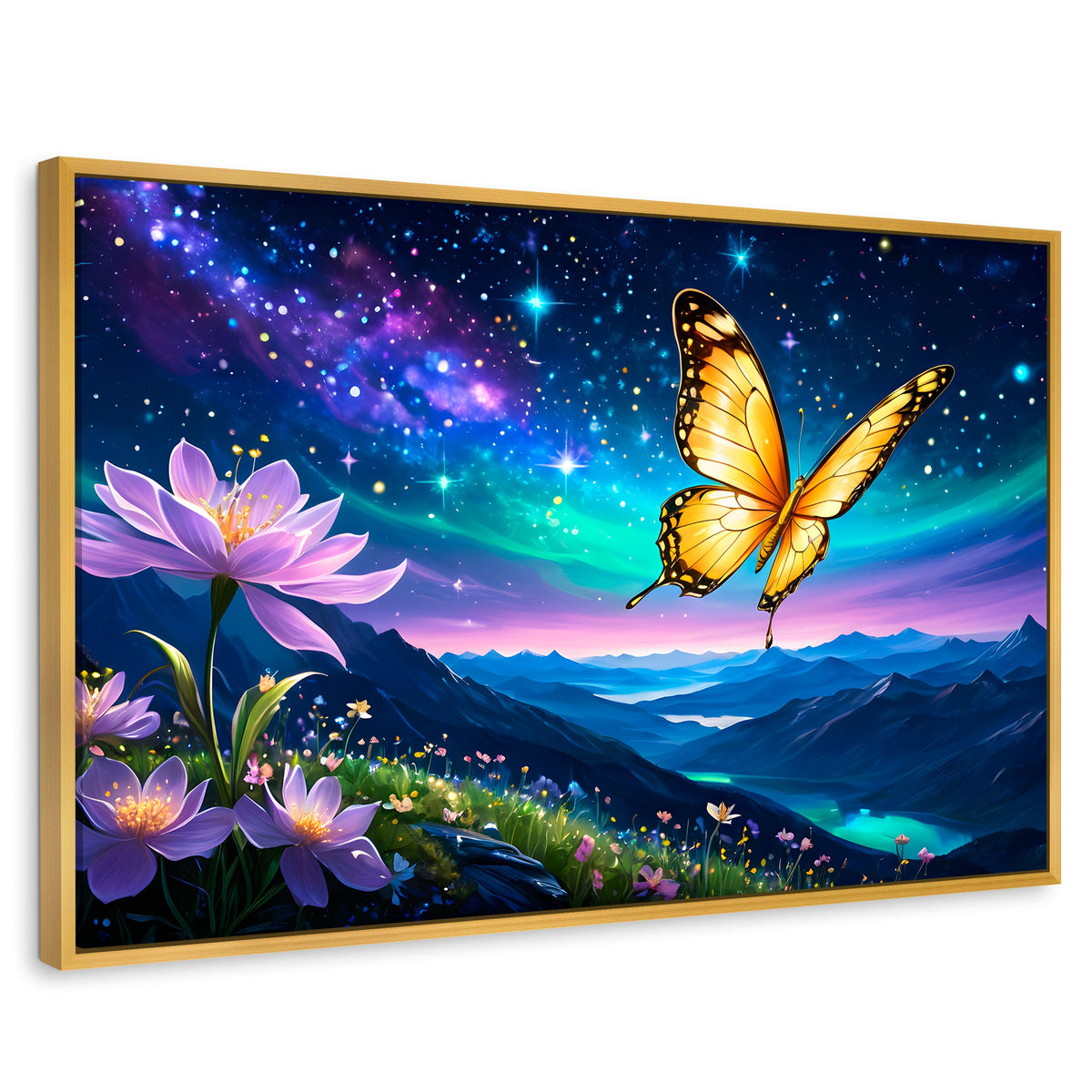 Cuadros Decorativos Canvas Revolution | Magia Nocturna | Rectangular | Portada | Marco Dorado