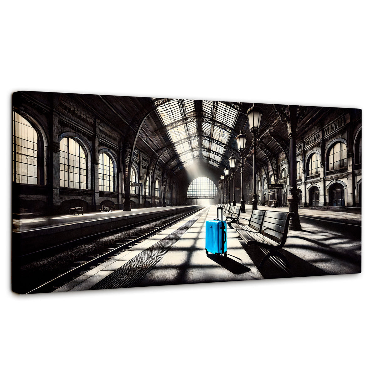 Cuadros Decorativos Canvas Revolution | Maleta En Espera | Panoramico | Portada | Marco SinMarco