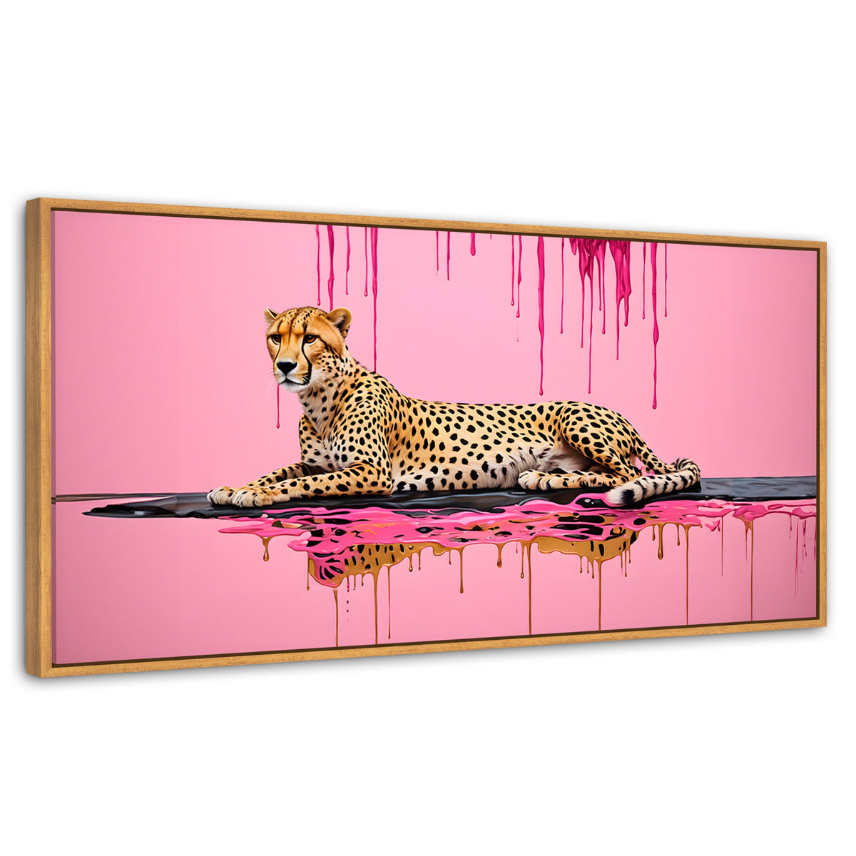 Cuadros Decorativos Canvas Revolution | Manchas Majestuosas | Panoramico | Portada | Marco Negro