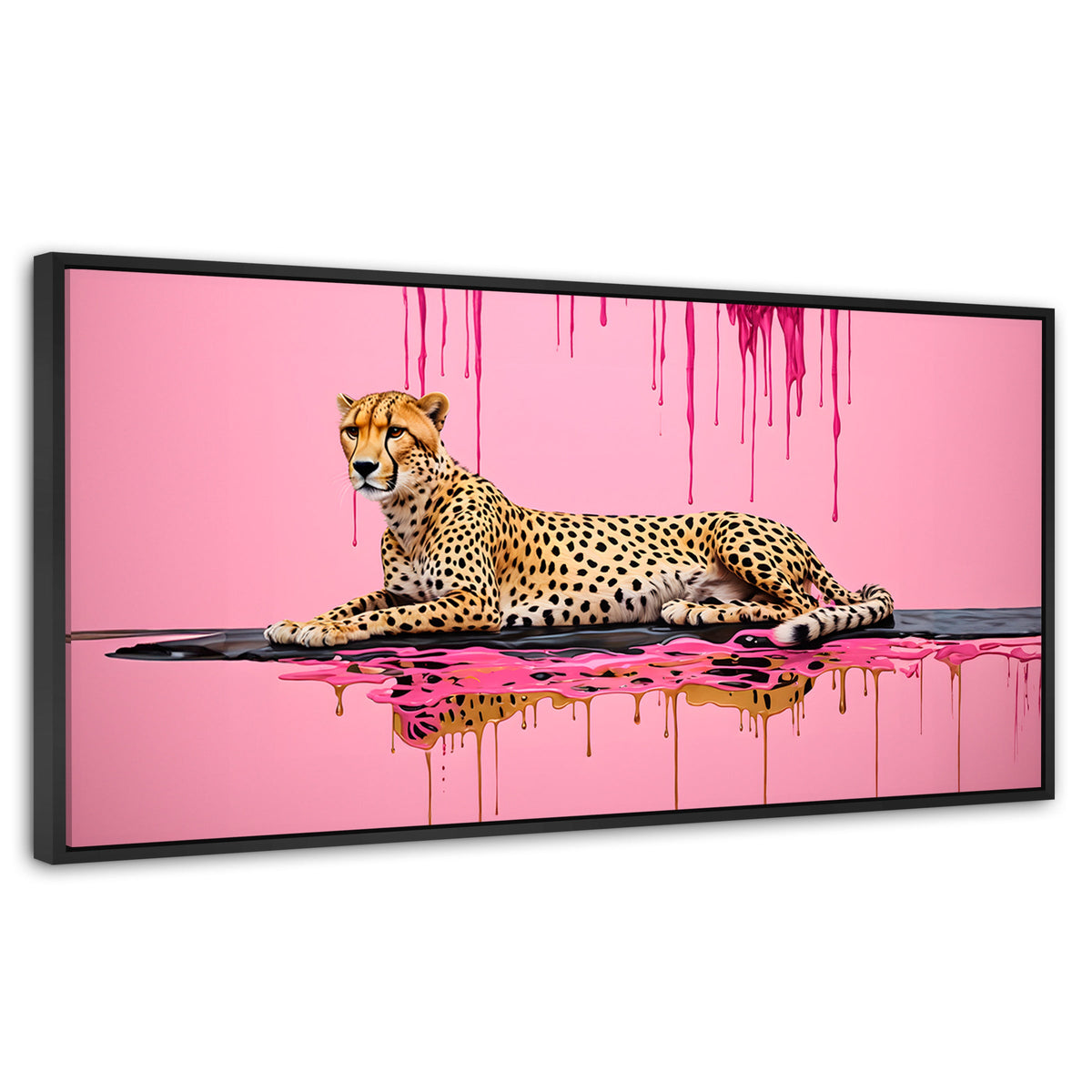 Cuadros Decorativos Canvas Revolution | Manchas Majestuosas | Panoramico | Portada | Marco Plateado