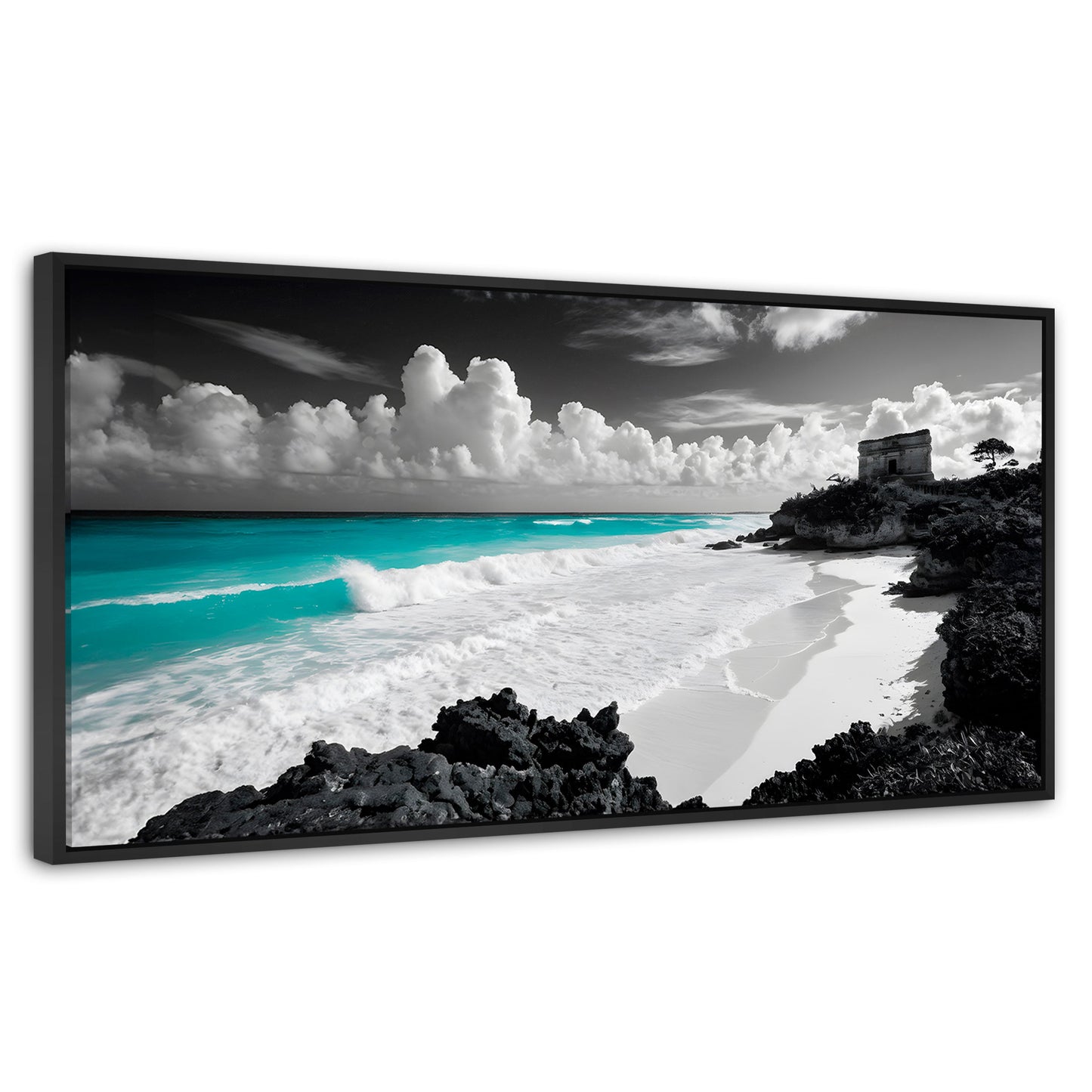 Cuadros Decorativos Canvas Revolution | Mar De Cristal | Panoramico | Portada | Marco Plateado