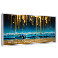 Cuadros Decorativos Canvas Revolution | Mar Nocturno Dorado | Panoramico | Portada