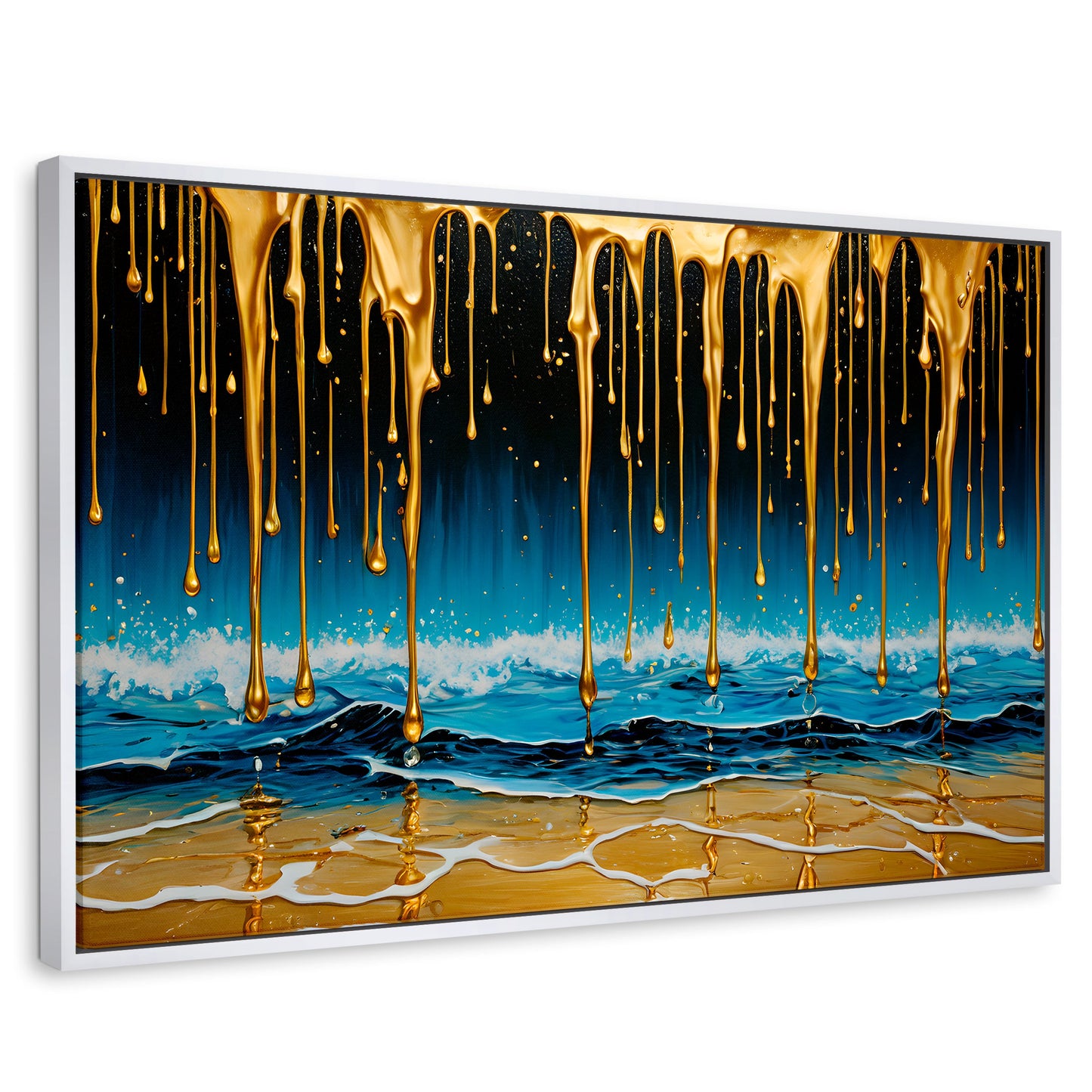 Cuadros Decorativos Canvas Revolution | Mar Nocturno Dorado | Rectangular | Portada