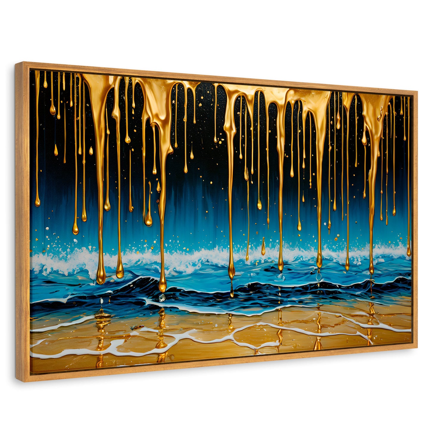 Cuadros Decorativos Canvas Revolution | Mar Nocturno Dorado | Rectangular | Portada