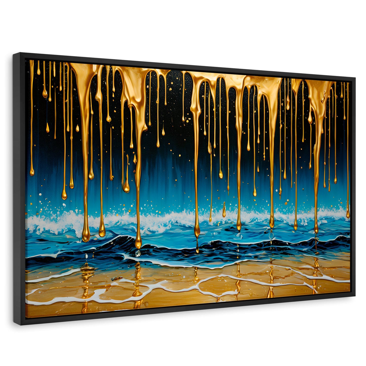 Cuadros Decorativos Canvas Revolution | Mar Nocturno Dorado | Rectangular | Portada