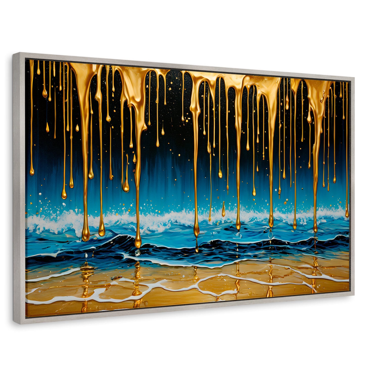 Cuadros Decorativos Canvas Revolution | Mar Nocturno Dorado | Rectangular | Portada