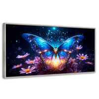 Cuadros Decorativos Canvas Revolution | Mariposa Celestial | Panoramico | Portada | Marco Blanco