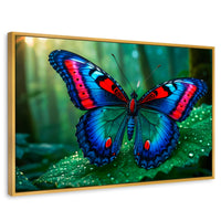 Cuadros Decorativos Canvas Revolution | Mariposa De Selva | Rectangular | Portada | Marco Dorado