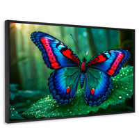 Cuadros Decorativos Canvas Revolution | Mariposa De Selva | Rectangular | Portada | Marco Negro