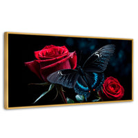 Cuadros Decorativos Canvas Revolution | Mariposa Nocturna | Panoramico | Portada | Marco Madera
