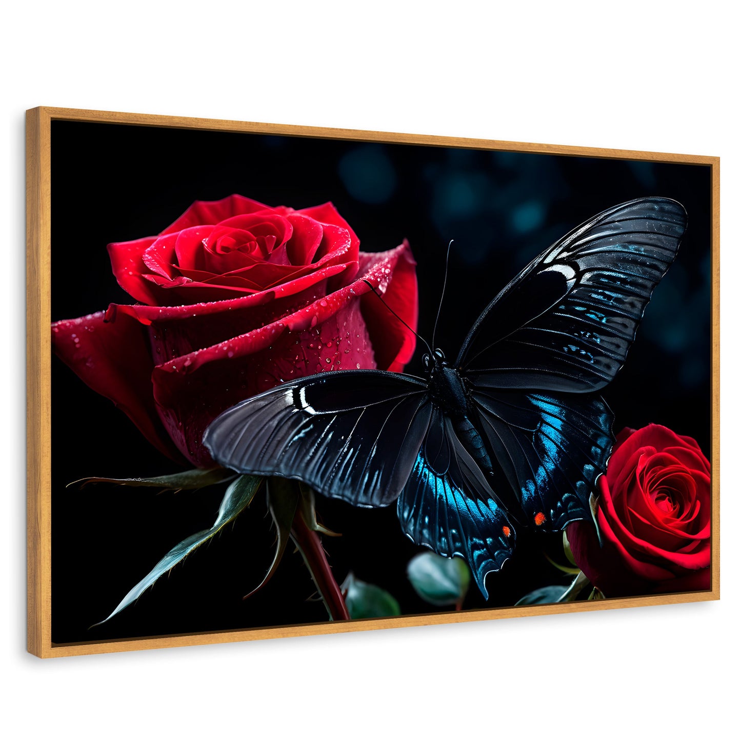 Cuadros Decorativos Canvas Revolution | Mariposa Nocturna | Rectangular | Portada | Marco Madera